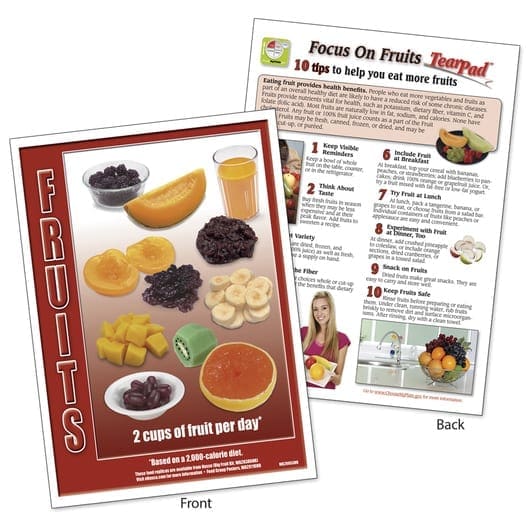 Grupo de alimentos TearPad ™ – Grupo de frutas – 8-1 / 2 x 11 – 50 hojas