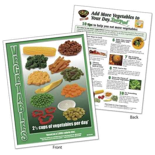 Grupo de alimentos TearPad ™ – Grupo de verduras – 8-1 / 2 x 11 – 50 hojas