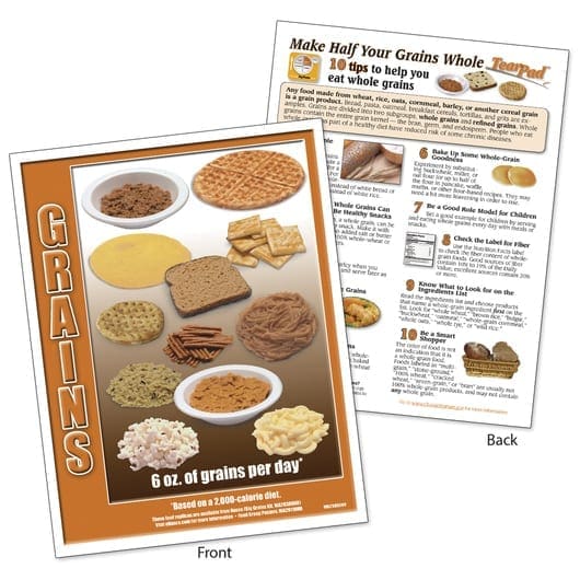 Grupo de alimentos TearPad ™ – Grupo de granos – 8-1 / 2 x 11 – 50 hojas